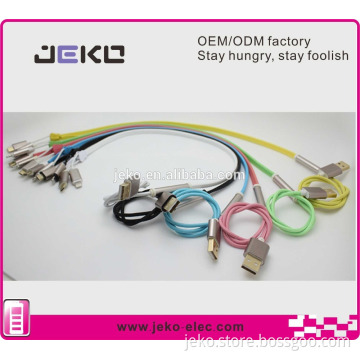 hot selling 80cm 2 in 1 zipper USB cable for Android & iphone 5/5s/6/6plus